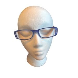 Loma Lovegrove Women's Purple Floral‎ Rhinestone Reading Glasses Frames 1.50